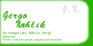 gergo nahlik business card